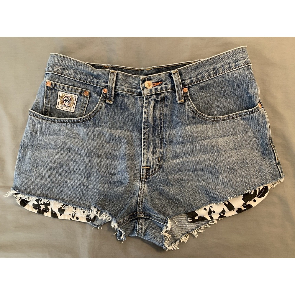 Cinch Jeans Cut Off Blue Jean Shorts 34"x 2" Fit High Rise Cheeky Cute!‎